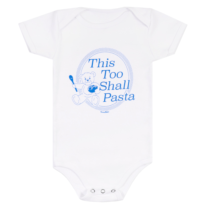 The Original This Too Shall Pasta Baby Onesie